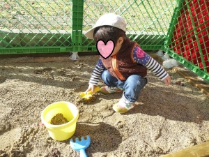 れんちゃん２砂場